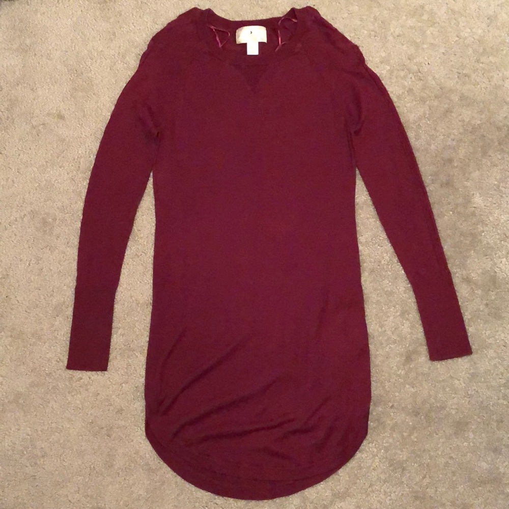 Red sweater dress